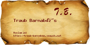Traub Barnabás névjegykártya
